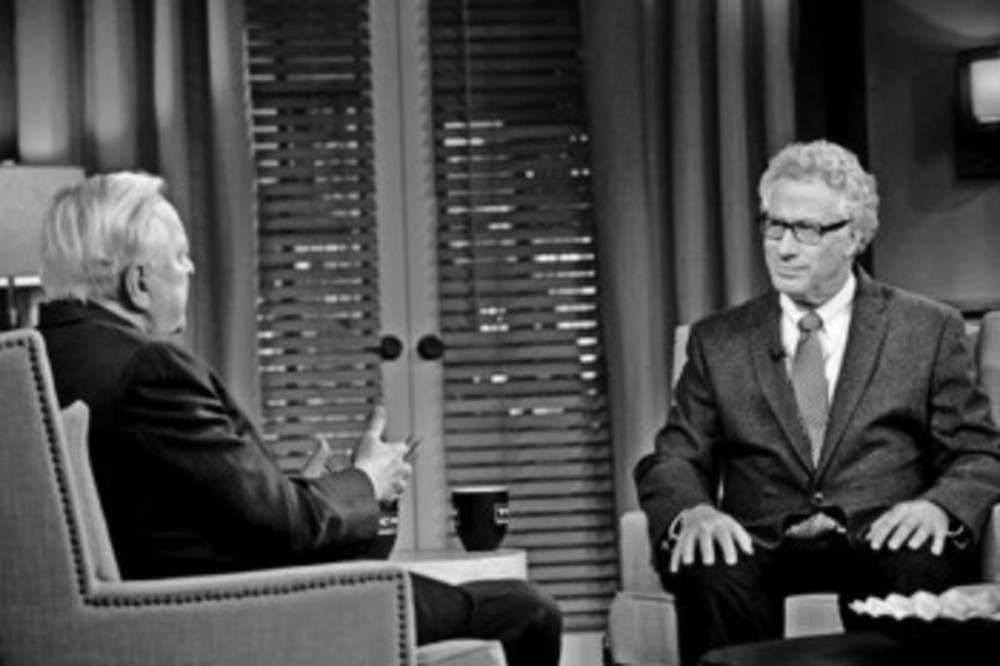 Film educator Eric Goldman (right), organizer of “The Projected Image: The Jewish Experience on Film,” in conversation with Turner Classic Movies host Robert Osborne. /PHOTO | David Holloway/TCM